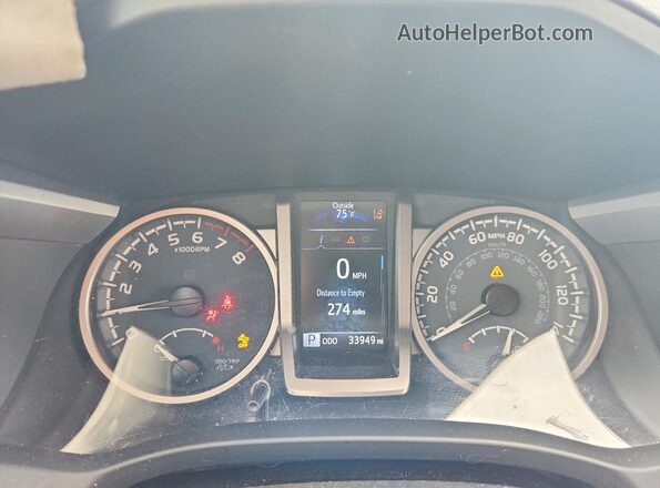 3TMCZ5AN2PM584547 2023 TOYOTA TACOMA White Instrument cluster view