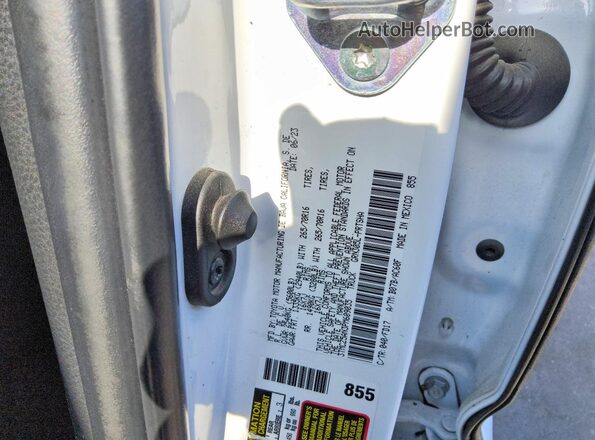 3TMCZ5AN3PM609035 2023 TOYOTA TACOMA White VIN sticker view