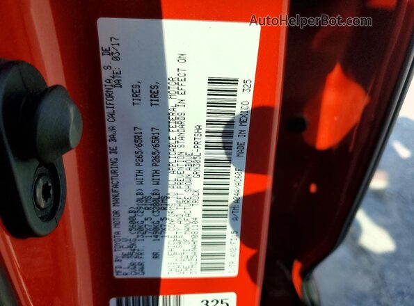 3TMCZ5AN4HM081104 2017 TOYOTA TACOMA Orange Շարժիչի բաժամունքի տեսք