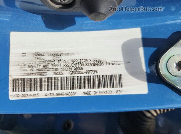 3TMCZ5AN4KM197023 2019 TOYOTA TACOMA Blue VIN კოდის სტიკერის ხედი