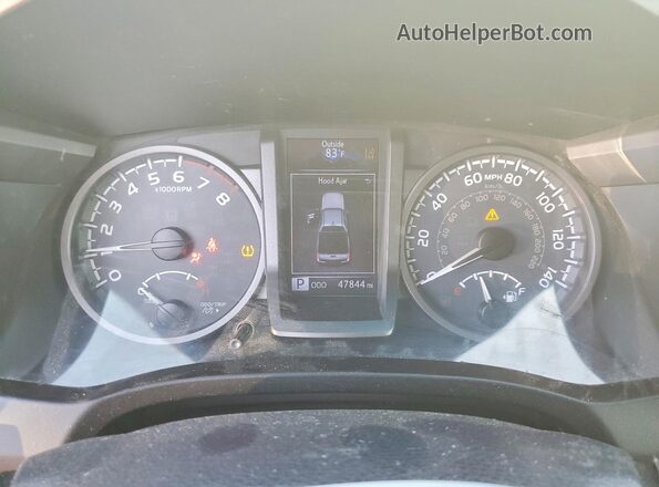 3TMCZ5AN4KM247144 2019 TOYOTA TACOMA White Սարքավորումների վահանակի տեսք