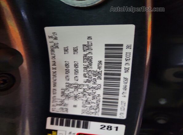 3TMCZ5AN4KM263764 2019 TOYOTA TACOMA Gray Շարժիչի բաժամունքի տեսք