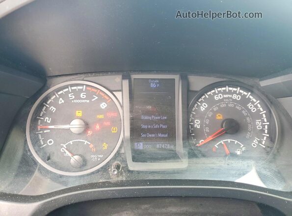 3TMCZ5AN4LM341185 2020 TOYOTA TACOMA White ხელსაწყოთა პანელის ხედი