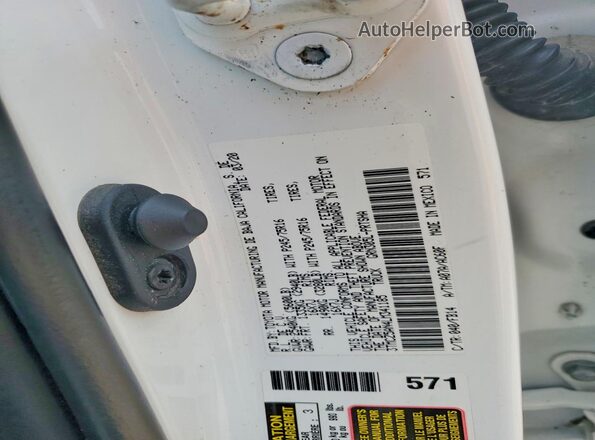 3TMCZ5AN4LM341185 2020 TOYOTA TACOMA White VIN კოდის სტიკერის ხედი