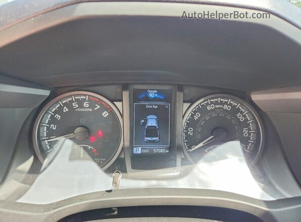 3TMCZ5AN4PM557883 2023 TOYOTA TACOMA Silver Instrument cluster view