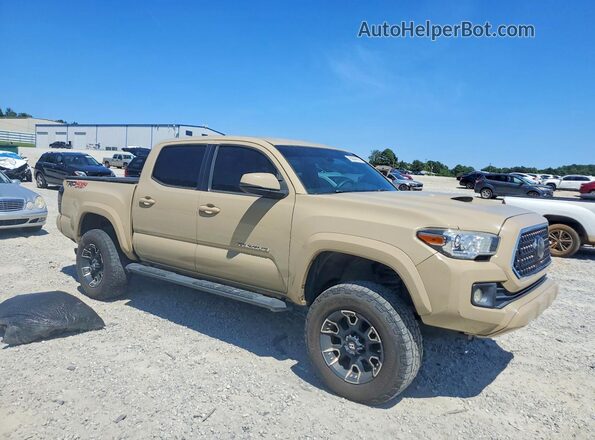 3TMCZ5AN5JM128775 2018 TOYOTA TACOMA Желто-коричневый Передняя правая четверть