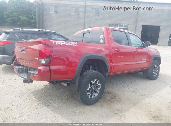 3TMCZ5AN6JM181064 2018 TOYOTA TACOMA Красный Задняя правая четверть