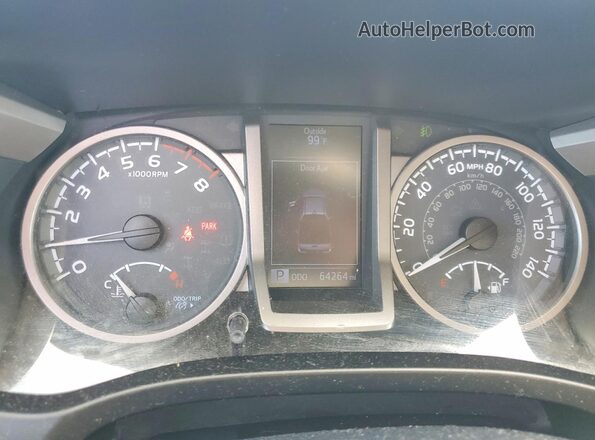 3TMCZ5AN6KM257948 2019 TOYOTA TACOMA Black ხელსაწყოთა პანელის ხედი