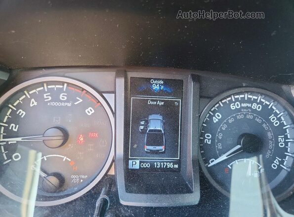 3TMCZ5AN7HM083977 2017 TOYOTA TACOMA Red Instrument cluster view