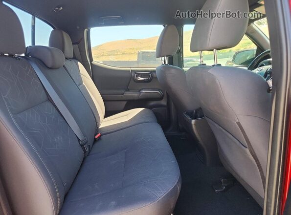 3TMCZ5AN7HM083977 2017 TOYOTA TACOMA Red Rear seats view