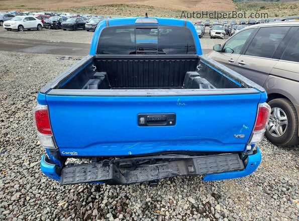 3TMCZ5AN7MM394495 2021 TOYOTA TACOMA Blue უკანა ხედი