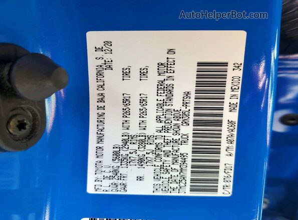 3TMCZ5AN7MM394495 2021 TOYOTA TACOMA Blue ძრავის განყოფილების ხედი