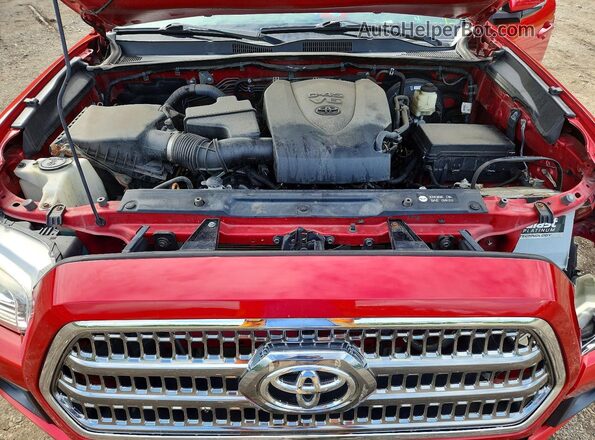 3TMCZ5AN8HM068484 2017 TOYOTA TACOMA Red უკანა სალონის ხედი
