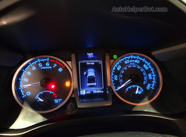 3TMCZ5AN8KM203731 2019 TOYOTA TACOMA Blue Instrument cluster view