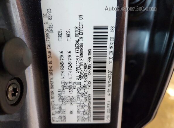 3TMCZ5AN8PM569289 2023 TOYOTA TACOMA Gray Vista del compartimento del motor