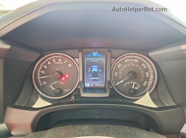 3TMCZ5AN9HM088209 2017 TOYOTA TACOMA Red Widok zestawu wskaźników