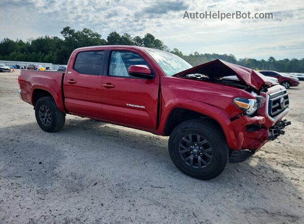 3TMCZ5AN9MM429182 2021 TOYOTA TACOMA Красный Передняя правая четверть