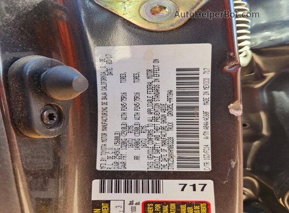 3TMCZ5ANXHM083228 2017 TOYOTA TACOMA Gray VIN կոդի պիտակի տեսք
