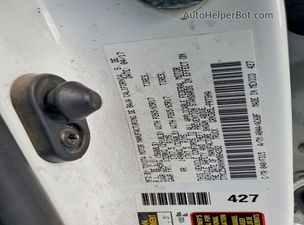 3TMCZ5ANXHM084282 2017 TOYOTA TACOMA Белый Вид подкапотного пространства