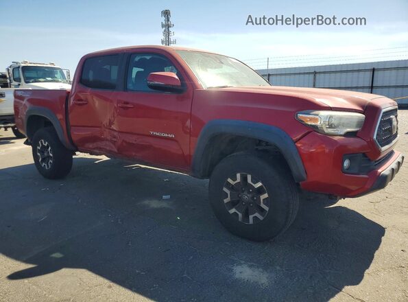 3TMCZ5ANXKM227643 2019 TOYOTA TACOMA Красный Передняя правая четверть