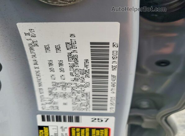 3TMCZ5ANXKM228551 2019 TOYOTA TACOMA Gray Vista del compartimento del motor