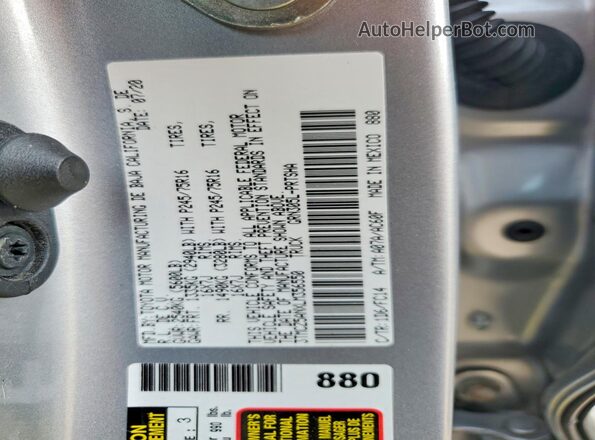3TMCZ5ANXLM356550 2020 TOYOTA TACOMA Silver VIN կոդի պիտակի տեսք