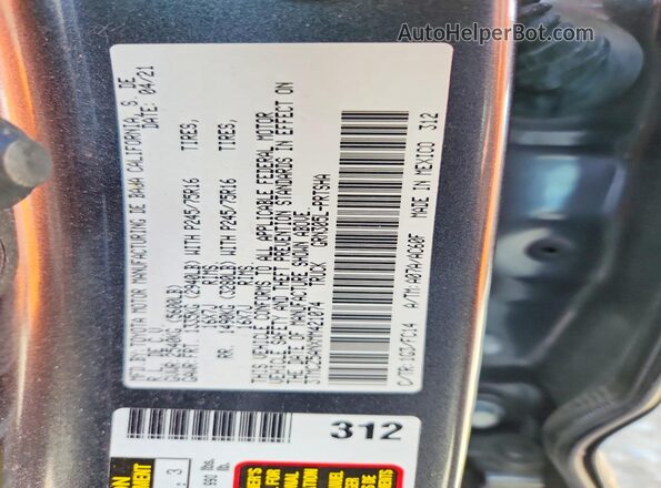 3TMCZ5ANXMM421074 2021 TOYOTA TACOMA Серый Вид подкапотного пространства