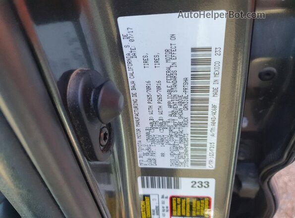 3TMDZ5BN0HM030573 2017 TOYOTA TACOMA Charcoal Widok komory silnika