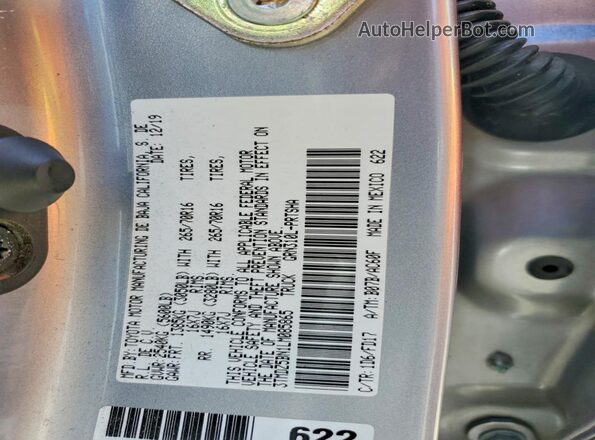 3TMDZ5BN1LM085865 2020 TOYOTA TACOMA Silver Widok komory silnika