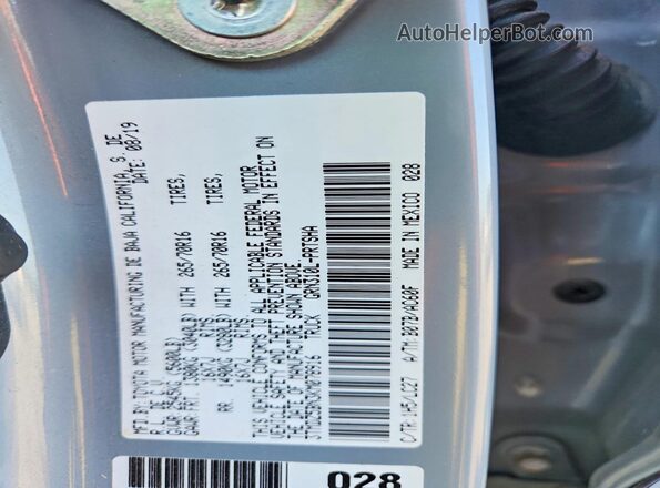 3TMDZ5BN3KM078916 2019 TOYOTA TACOMA Gray Engine compartment view