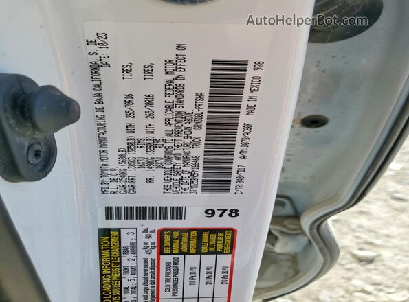 3TMDZ5BN5PM166468 2023 TOYOTA TACOMA White Widok komory silnika