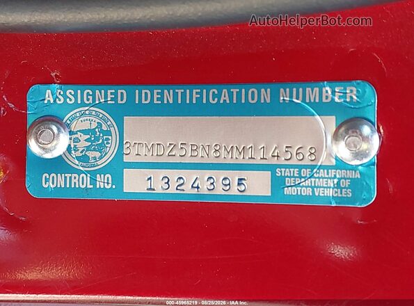 3TMDZ5BN8MM114568 2021 TOYOTA TACOMA Red Engine compartment view