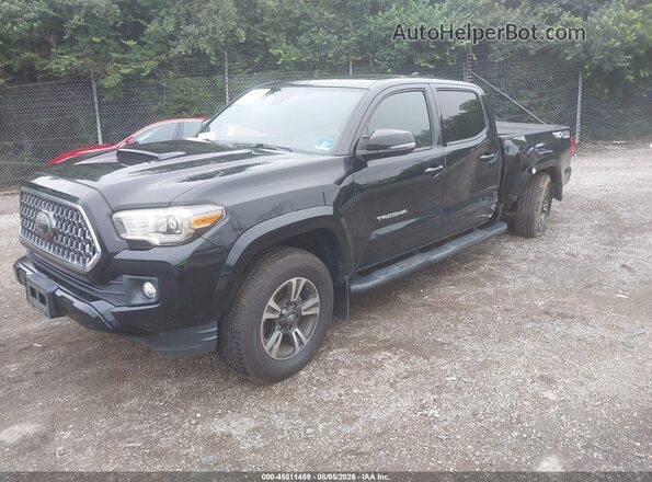 3TMDZ5BN9JM053565 2018 TOYOTA TACOMA Black წინა მარცხენა ხედი სამი მეოთხედიდან
