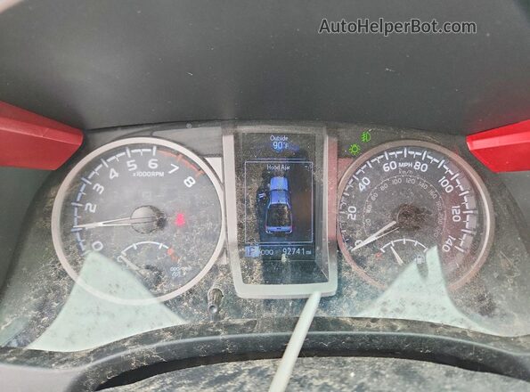 3TMGZ5AN2JM122272 2018 TOYOTA TACOMA Red Widok zestawu wskaźników