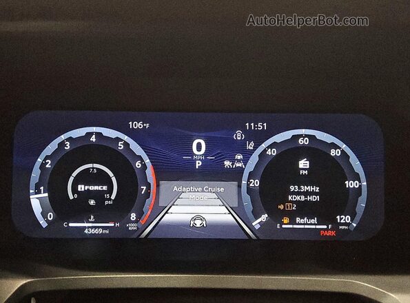 3TMLB5JN3RM027363 2024 TOYOTA TACOMA White Widok zestawu wskaźników