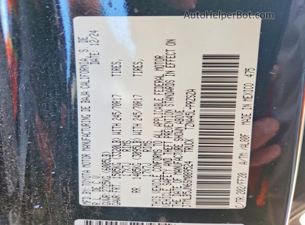 3TMLB5JN6SM089524 2025 TOYOTA TACOMA Black ძრავის განყოფილების ხედი
