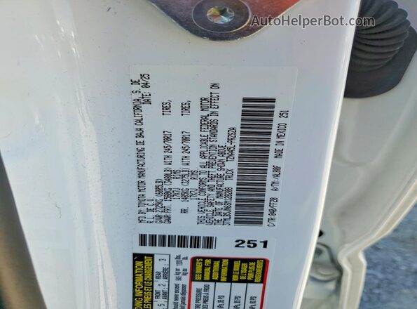 3TMLB5JN6SM128208 2025 TOYOTA TACOMA White ძრავის განყოფილების ხედი
