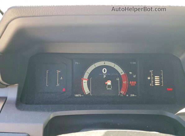 3TMLB5JN6SM128208 2025 TOYOTA TACOMA White ხელსაწყოთა პანელის ხედი