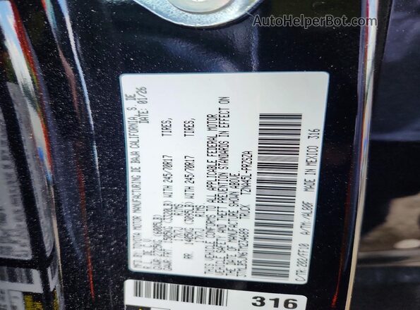 3TMLB5JN6TM234689 2026 TOYOTA TACOMA Black Widok komory silnika