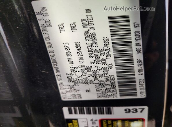 3TMLB5JN8RM038827 2024 TOYOTA TACOMA Gray VIN sticker view