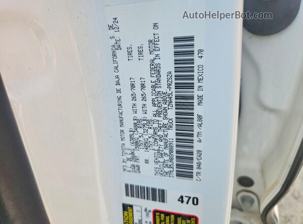 3TMLB5JN8SM088911 2025 TOYOTA TACOMA White ძრავის განყოფილების ხედი
