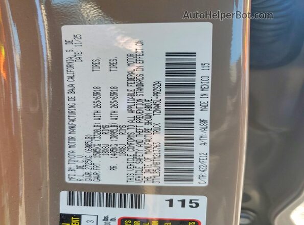 3TMLB5JN8TM213763 2026 TOYOTA TACOMA Beige Շարժիչի բաժամունքի տեսք