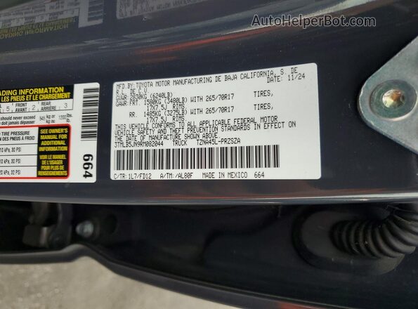 3TMLB5JN9RM082044 2024 TOYOTA TACOMA Gray Vista del compartimento del motor