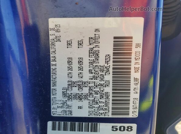 3TMLB5JN9SM184899 2025 TOYOTA TACOMA Blue Engine compartment view