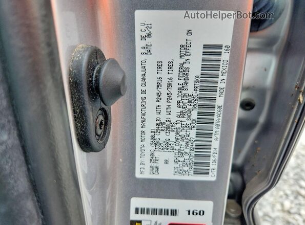 3TYAX5GN3MT024427 2021 TOYOTA TACOMA Silver VIN կոդի պիտակի տեսք