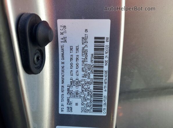 3TYAZ5CN5MT005457 2021 TOYOTA TACOMA Gray Вид підкапотного простору
