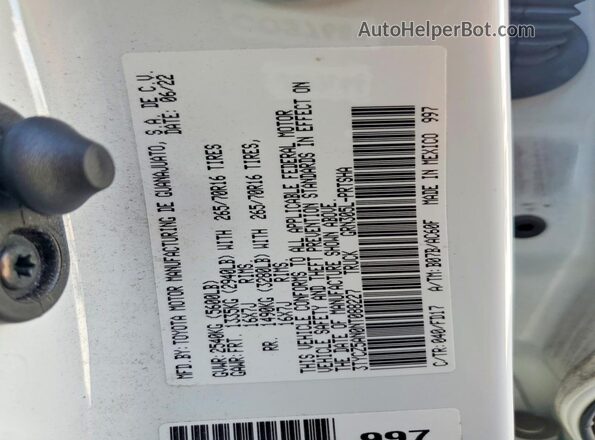 3TYCZ5AN0NT088227 2022 TOYOTA TACOMA White Engine compartment view