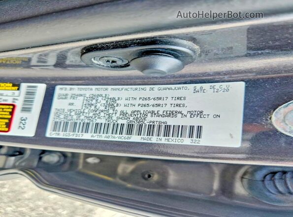 3TYCZ5AN1MT017567 2021 TOYOTA TACOMA Gray Շարժիչի բաժամունքի տեսք