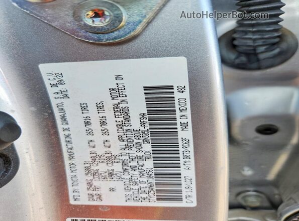 3TYCZ5AN6NT104561 2022 TOYOTA TACOMA Silver Vista del compartimento del motor