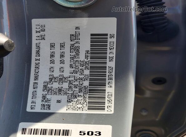 3TYCZ5AN9MT026985 2021 TOYOTA TACOMA Gray Engine compartment view